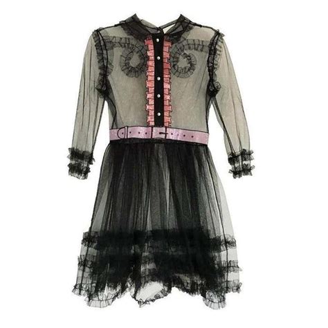 gucci embellished ruffled tulle dress